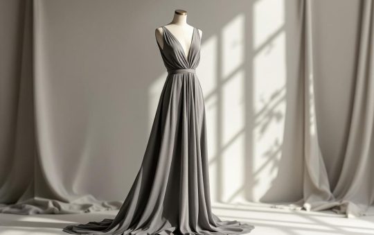 L’art de la simplicité sophistiquée : focus sur la robe trapèze longue en version monochrome