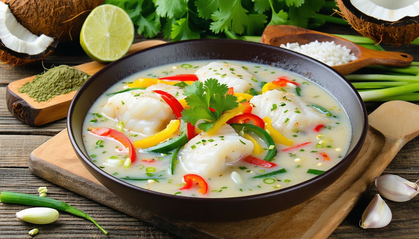 découvrez notre délicieuse recette de morue au lait de coco, une invitation au voyage avec des saveurs exotiques, facile à préparer pour un repas gourmand et original !