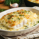 découvrez la morue gratinée au four, un plat convivial et réconfortant à base de poisson délicatement gratiné. facile à préparer, idéal pour un repas familial savoureux et chaleureux !