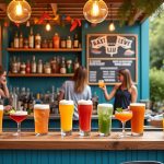 découvrez la carte des boissons de notre bar à morue éphémère : une sélection originale de vins, cocktails, bières artisanales et boissons sans alcool pour accompagner vos dégustations de morue dans une ambiance conviviale.