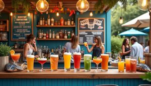 découvrez la carte des boissons de notre bar à morue éphémère : une sélection originale de vins, cocktails, bières artisanales et boissons sans alcool pour accompagner vos dégustations de morue dans une ambiance conviviale.