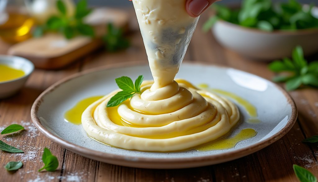 découvrez comment utiliser des poches à douille pour réaliser des dressages élégants de brandade. conseils, astuces et idées pour sublimer vos plats avec précision et créativité.