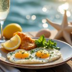 savourez un brunch marin raffiné avec une délicieuse brandade, des œufs fraîchement préparés et des bulles pétillantes pour une expérience gourmande et iodée.