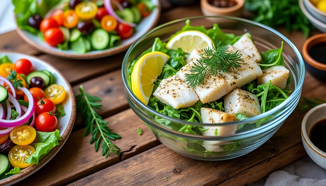 découvrez notre buffet froid alliant morue savoureuse, salades fraîches et condiments variés pour un repas léger et gourmand.
