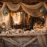découvrez comment décorer votre stand avec des filets de pêche vintage et du bois flotté pour créer une ambiance marine authentique et chaleureuse.