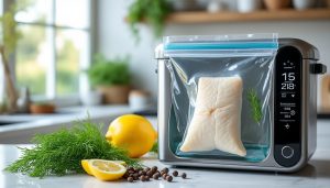 découvrez les réglages parfaits pour cuire la morue sous-vide à la maison et obtenir une texture ultra-moelleuse à chaque fois.