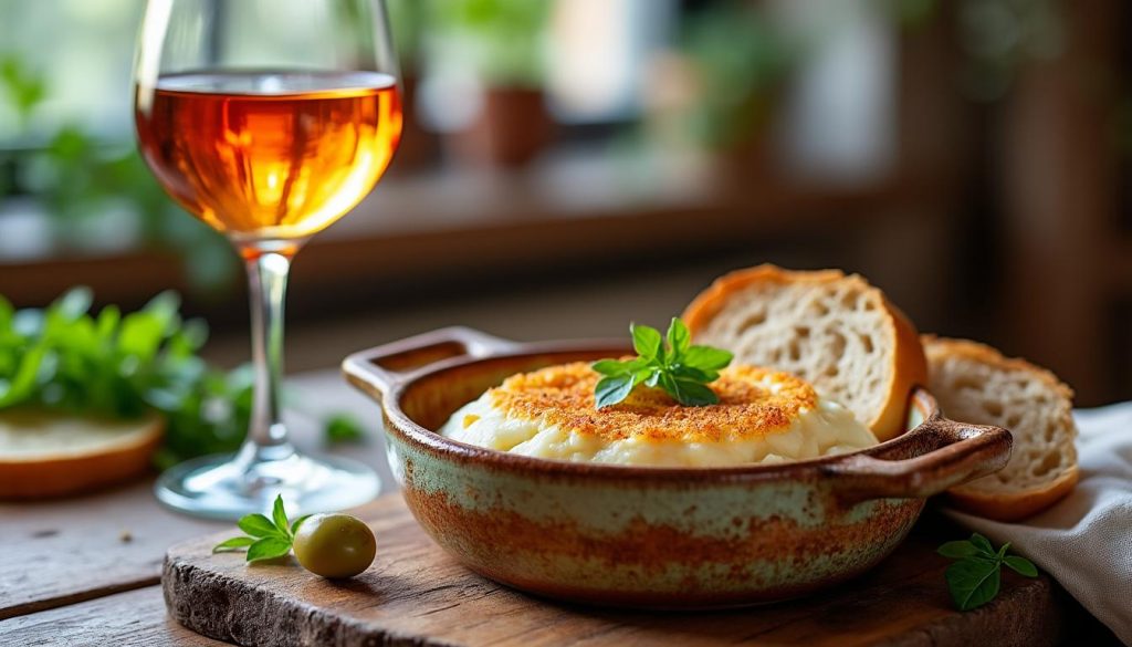 découvrez l'audace du vin orange accompagnée d'une savoureuse brandade pour une expérience gustative unique et originale.